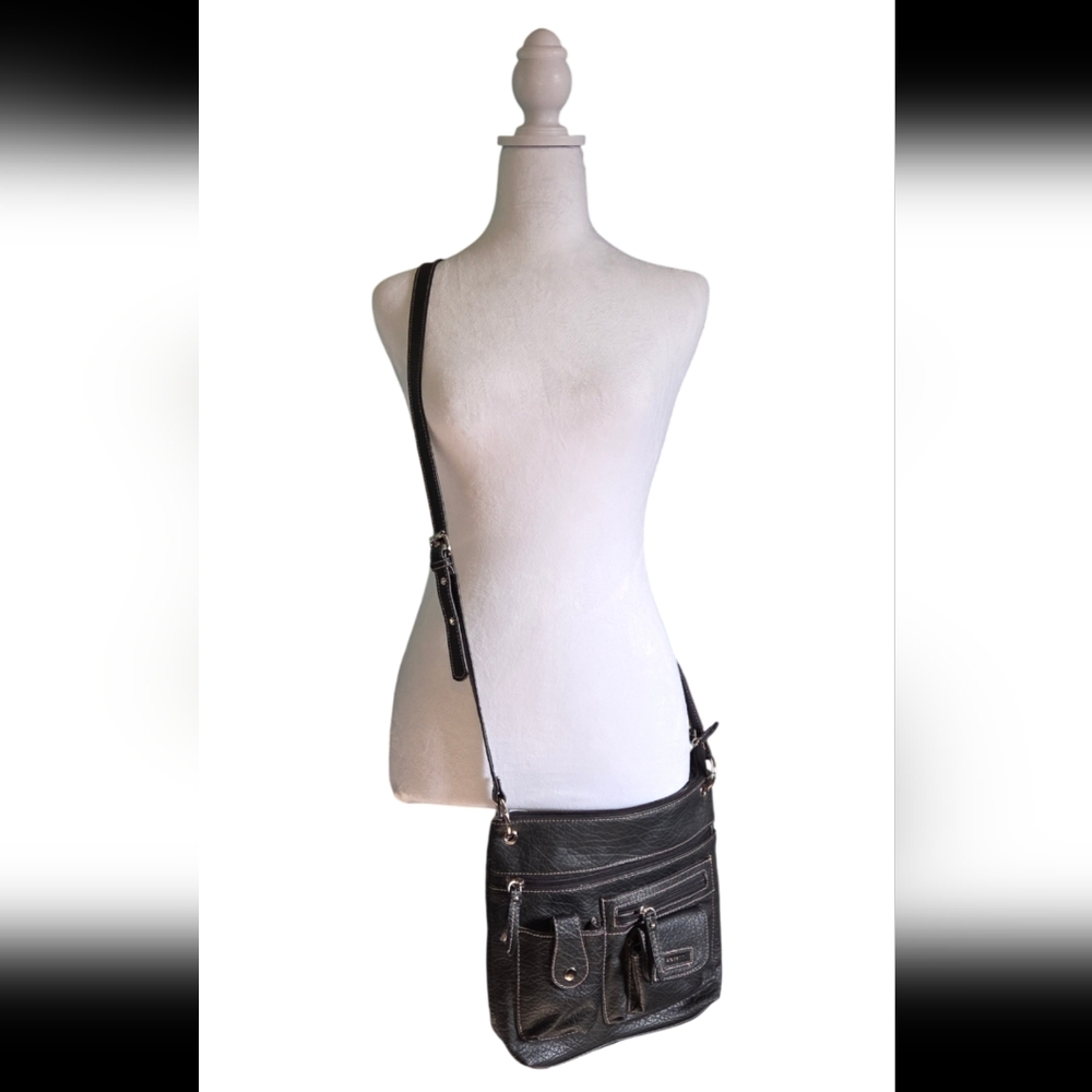 Rosetti Black Crossbody Bag with Textured Finish GUC